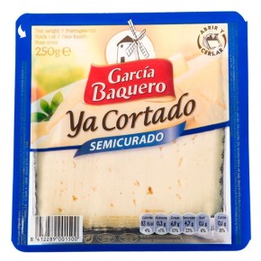 Queso Semicurado GARCIA BAQUERO Ya Cortado 225 GR