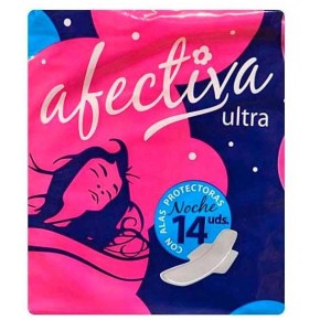 Compresa AFECTIVA Ultra Alas Noche 14 UND