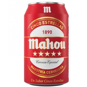 Cerveza Lata MAHOU 5 Estrellas 33 CL