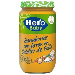 Tarrito Zanahoria con Arroz en Caldito De Pollo HERO 235 GR