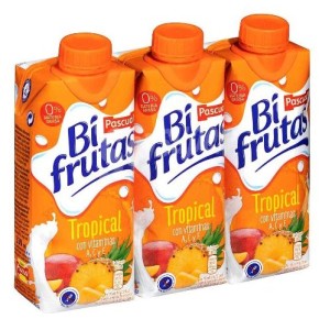 Fruta + Leche Tropical BIFRUTAS Pascual Pack 3 X 330 ML