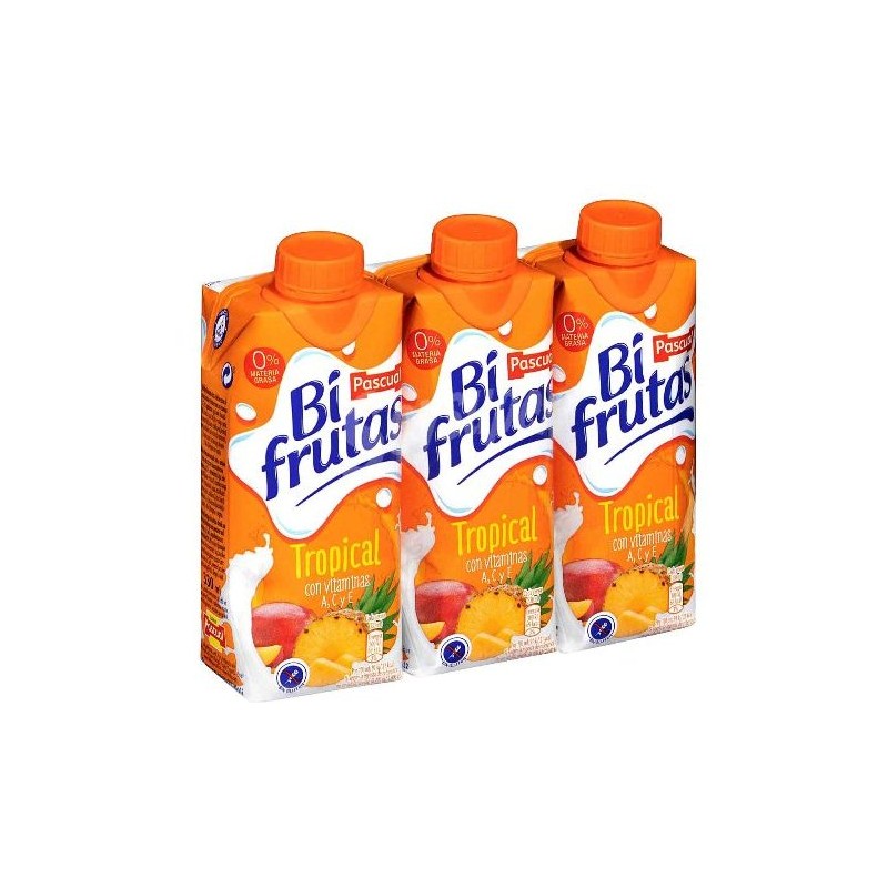 Fruta + Leche Tropical BIFRUTAS Pascual Pack 3 X 330 ML | Cash Borosa