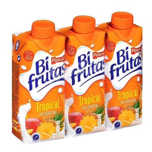 Fruta + Leche Tropical BIFRUTAS Pascual Pack 3 X 330 ML | Cash Borosa