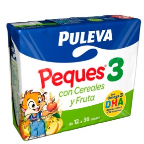 Leche de Crecimiento PULEVA Pack-3  Peques Cereales/Fruta