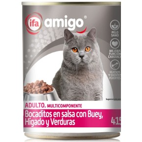 Ani. Gato IFA Tarrina Lata  415 Gr Buey