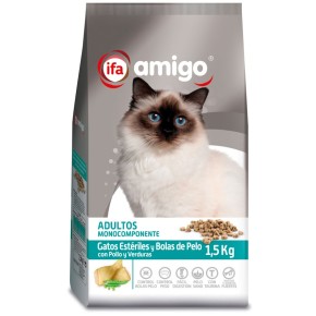 Ani. Gato IFA Pienso 1.5 KG Esteriles y Bolas de Pelo