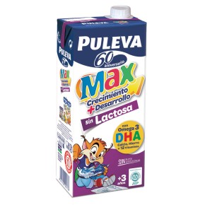 Leche de Crecimiento PULEVA MAX Sin Lactosa 1 L + 3 Años