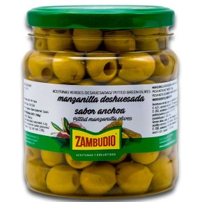 Aceitunas Deshuesada Sabor Anchoa  ZAMBUDIO 300 Gr