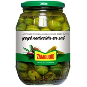 Aceitunas Yeye Baja En Sal ZAMBUDIO Tarro 350 Gr