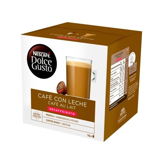 Capsulas Cafe NESCAFE Dolce Gusto Cafe Leche Descafeina | Cash Borosa