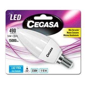 BOMBILLA LED CEGASA VELA 5.4W 40W 490LM