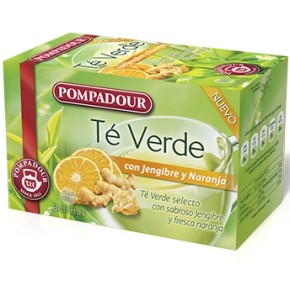 Te Verde Jenjibre Naranja  POMPADOUR 20 UND