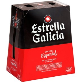 Cerveza Tercio ESTRELLA DE GALICIA Pack 6 UND X 33 CL