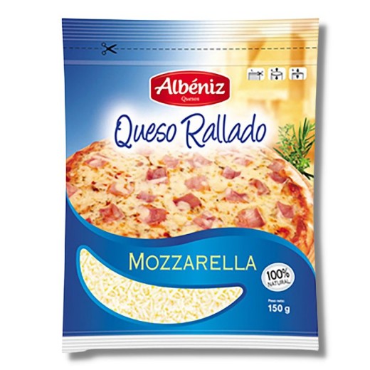 Queso Rallado Mozzarella ALBENIZ 400 GR | Cash Borosa