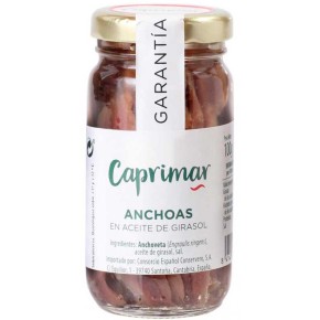 Anchoa en Aceite de Girasol CAPRIMAR Tarro 100 GR