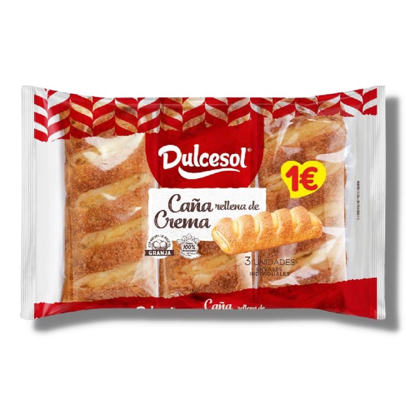 Cañas Crema DULCESOL 3 UND  1 € | Cash Borosa