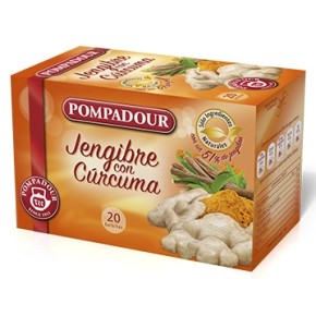 Infusion Jengibre Curcuma POMPADOUR 20 UND