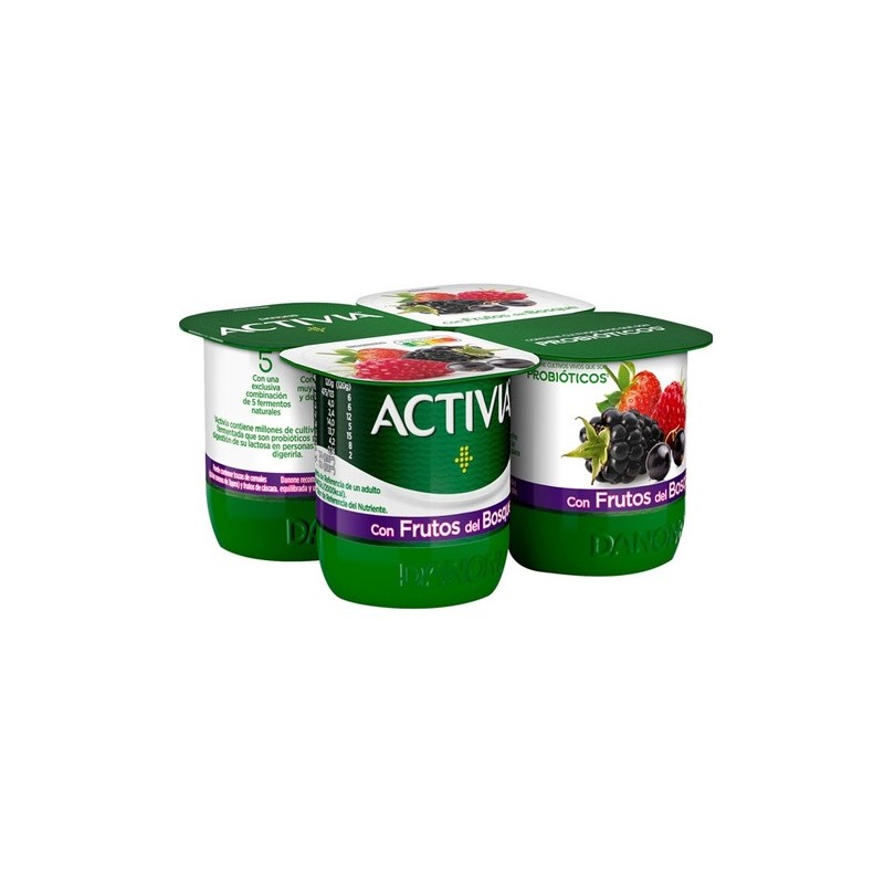 Yogur con Frutos Del Bosque ACTIVIA  X4 | Cash Borosa