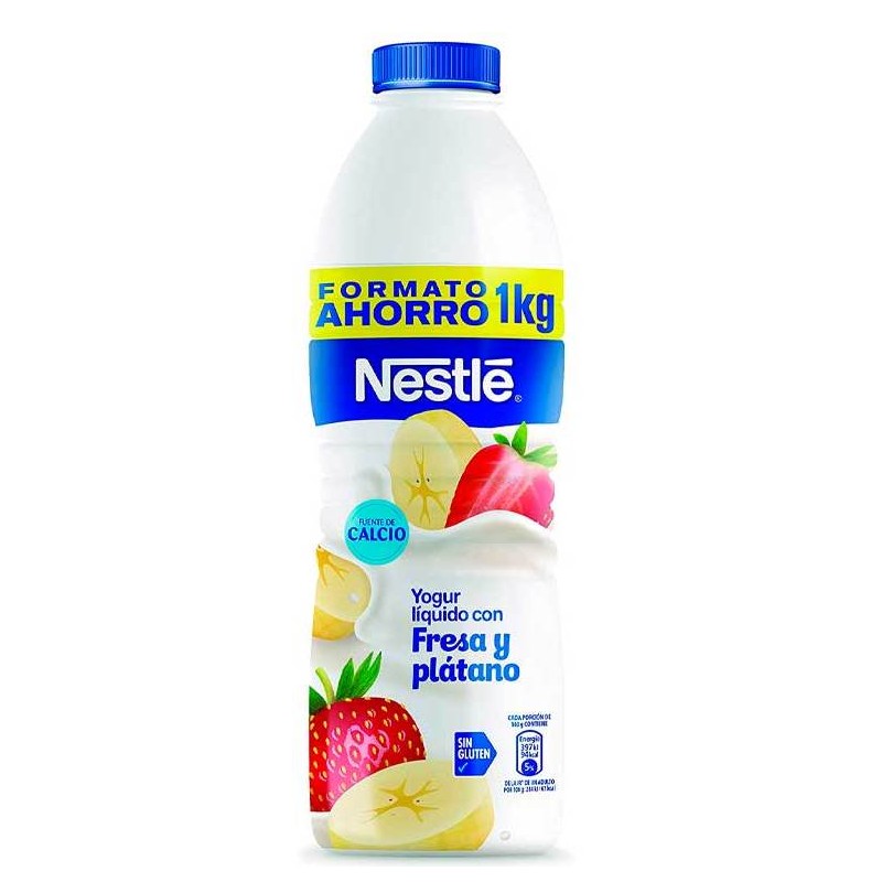 Yogur Liquido Sabor Fresa Platano NESTLE 900 GR | Borosa Market