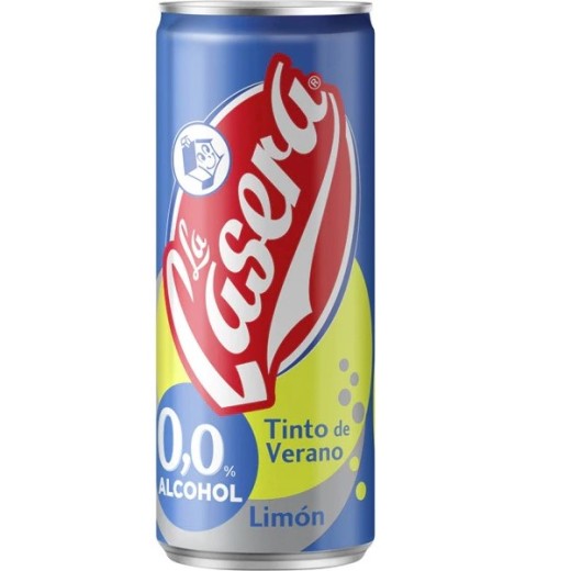 Tinto de Verano LA CASERA Limon 0.0 Lata 33 CL | Cash Borosa