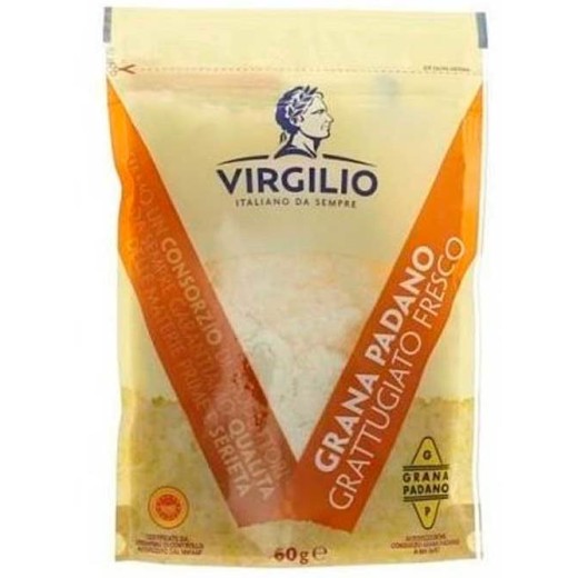 Queso Rallado en Polvo Grana Padano VIRGILIO 60 Gr | Cash Borosa