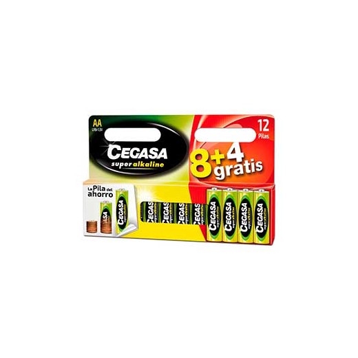 Pila CEGASA Super Alc Lr06 Bl 8+4 Gratis | Cash Borosa