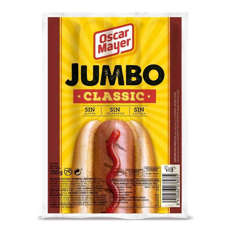 Salchichas Jumbo OSCAR MAYER 350 Gr | Cash Borosa