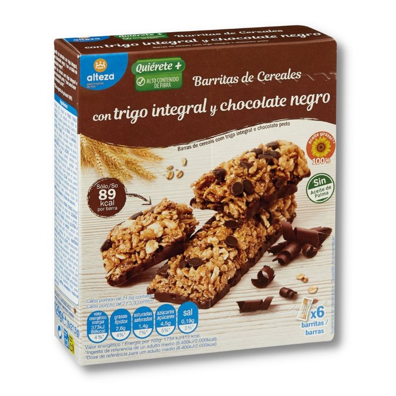 Barrita Muesli  Trigo Integral y Chocolate Negro 6 UND | Cash Borosa