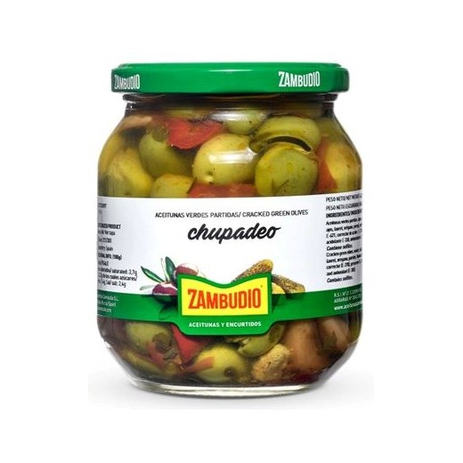 Aceitunas Chupadeo  ZAMBUDIO Tarro Cristal 350 Gr | Cash Borosa