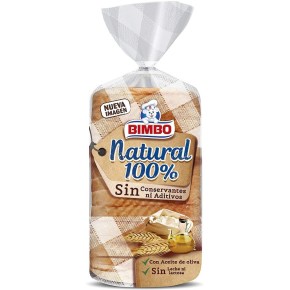 Pan de Molde Sin Corteza BIMBO Natural 100%  450 GR