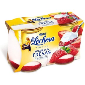 Yogur con Fresas LA LECHERA Cristal X2