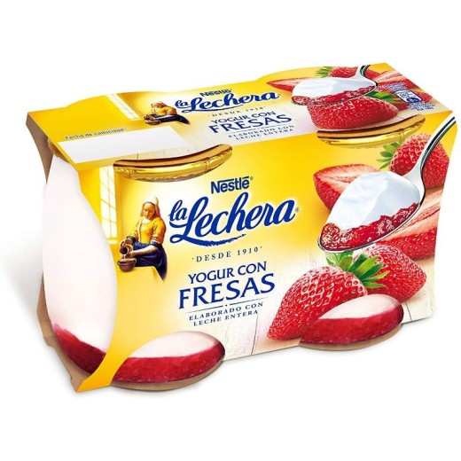 Yogur con Fresas LA LECHERA Cristal X2 | Cash Borosa