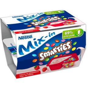 Postre Smarties Fresa NESTLE  Pack 2