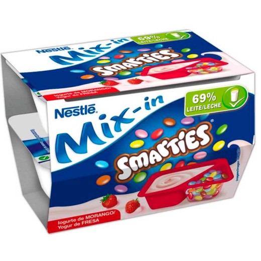 Postre Smarties Fresa NESTLE  Pack 2 | Cash Borosa