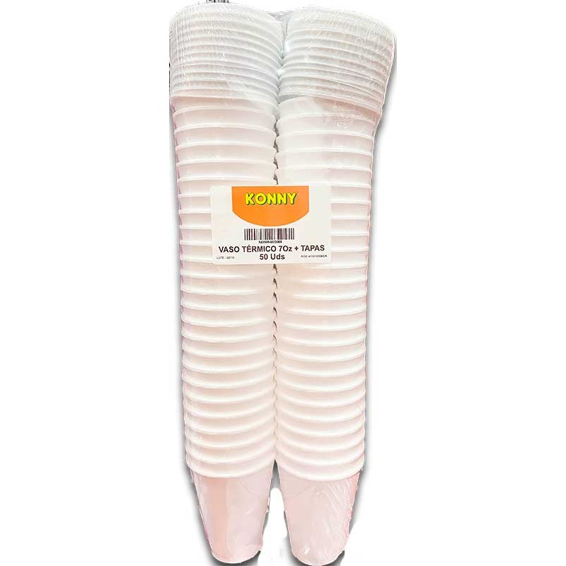 Vaso Cafe Corcho +Tapa 200 Ml Pack 50 UND | Borosa Market