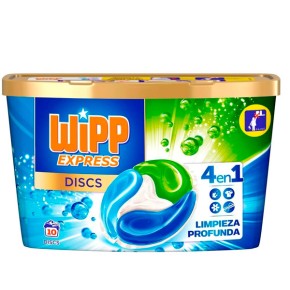 Detergente Ropa Capsulas  WIPP Express 4 En 1 - 10 UND