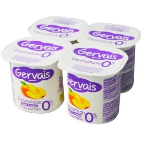 Yogur con Trozos Fresas GERVAIS Desnatado 0% X4