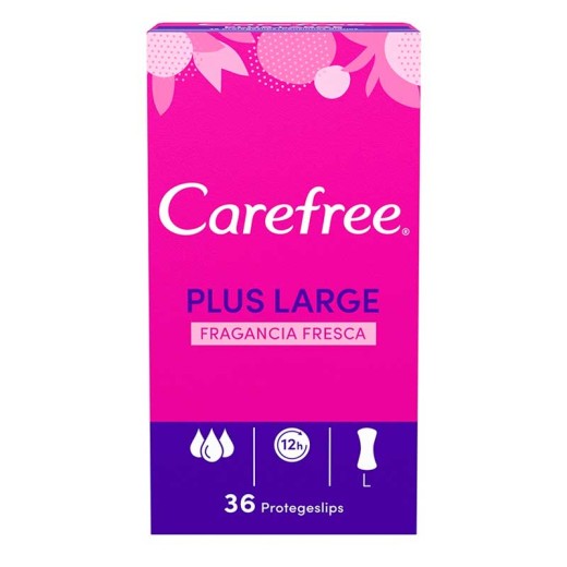 Salvaslip CAREFREE Plus Large 36 Unds | Cash Borosa