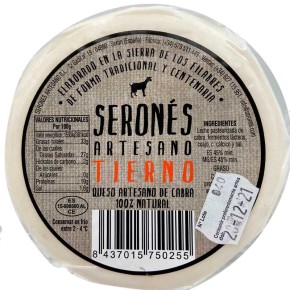 Queso Tierno SERONES Cabra 400 GR Aprox