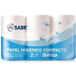 Papel Higienico 12 Rollos IFA Super Compacto