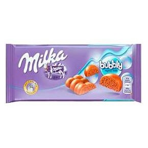 Chocolate MILKA Bubbly 90 GR