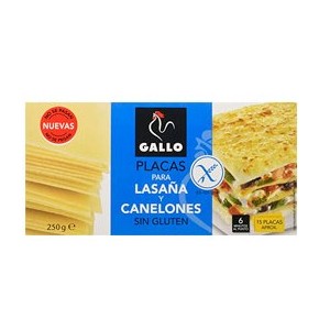 GALLO Horno Lasaña Sin Gluten 250 Gr