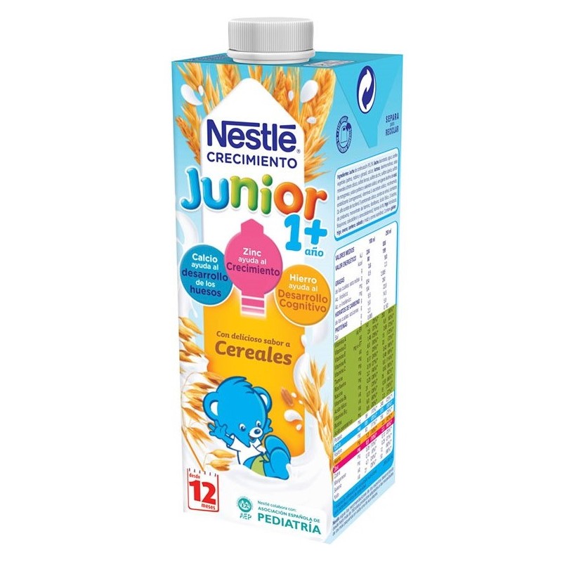 Leche de Crecimiento NESTLE Junior 3 Años Cereales 1 L | Cash Borosa