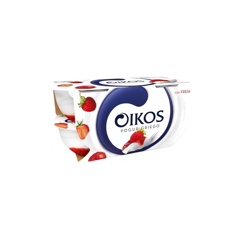 Yogur Griego con Trozos de Fresa OIKOS X4 | Cash Borosa