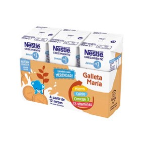 Leche de Crecimiento NESTLE Galleta Maria Pack 3 X 180 GR