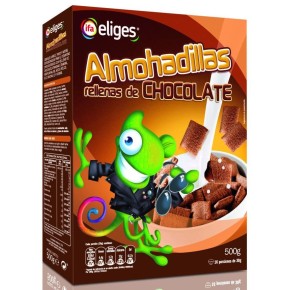 Cereales  Almohadillas Rellenas Chocolate 500 GR