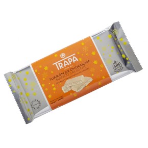 Turron de Chocolate Blanco Crujiente TRAPA 140 GR