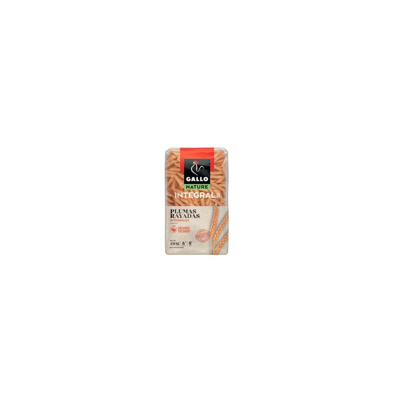GALLO Macarrones Plumas Integral  Nature 450 GR | Borosa Market