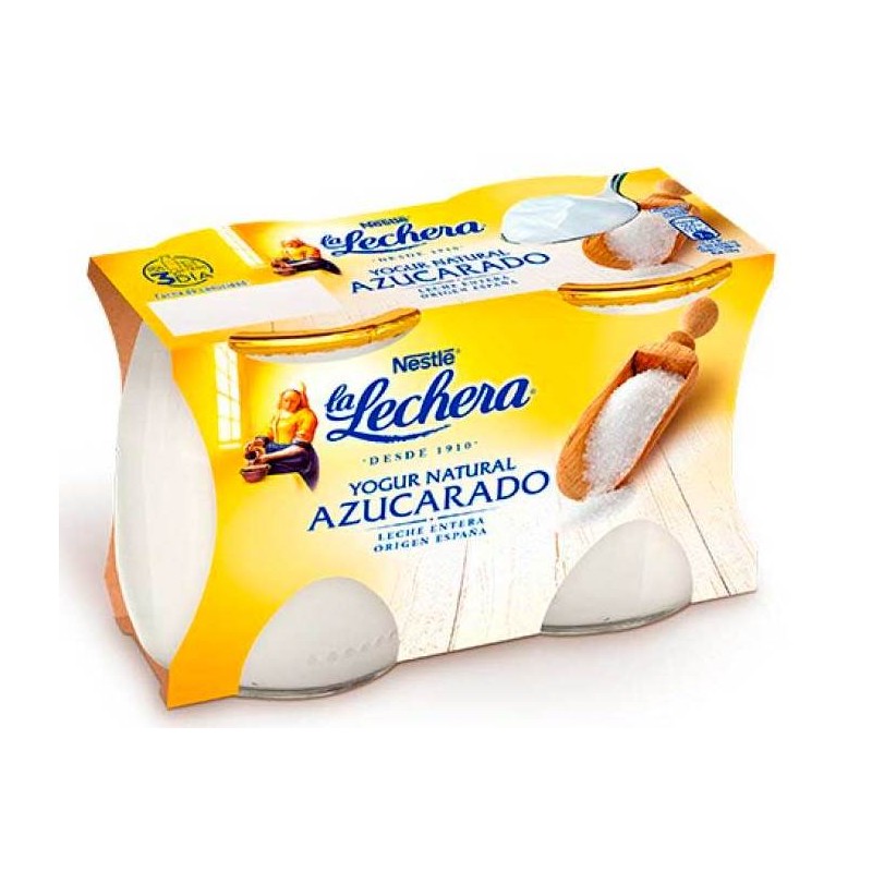 Yogur Natural Azucarado LA LECHERA Cristal X2 | Cash Borosa