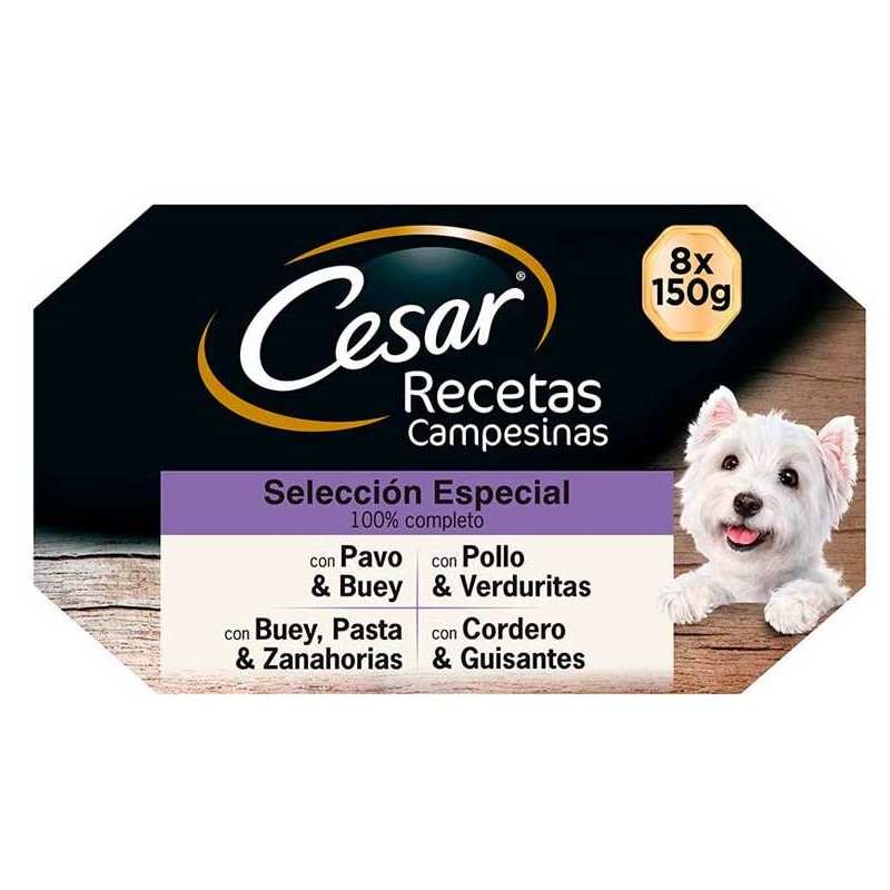 Ani. Perro Tarrina CESAR Campesinos Pack 4 UND | Cash Borosa